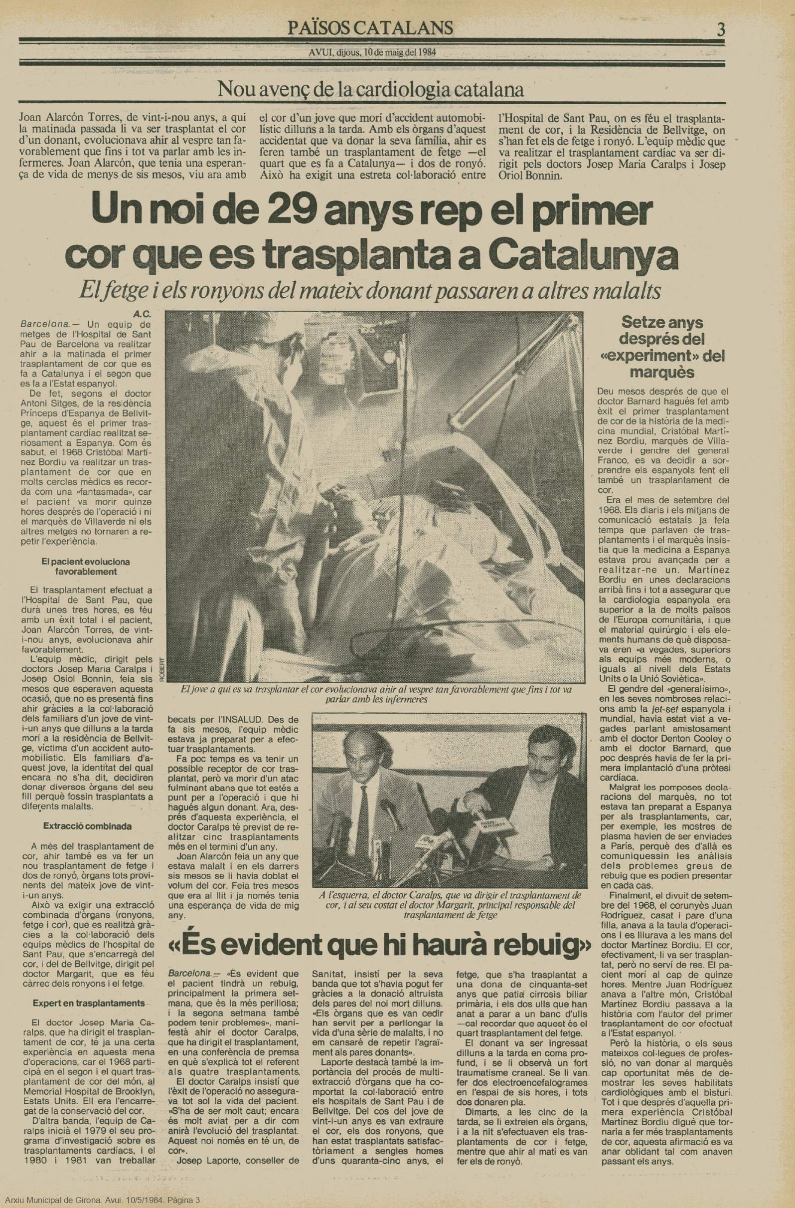 cor transplantament page avui cor transplantament page avui