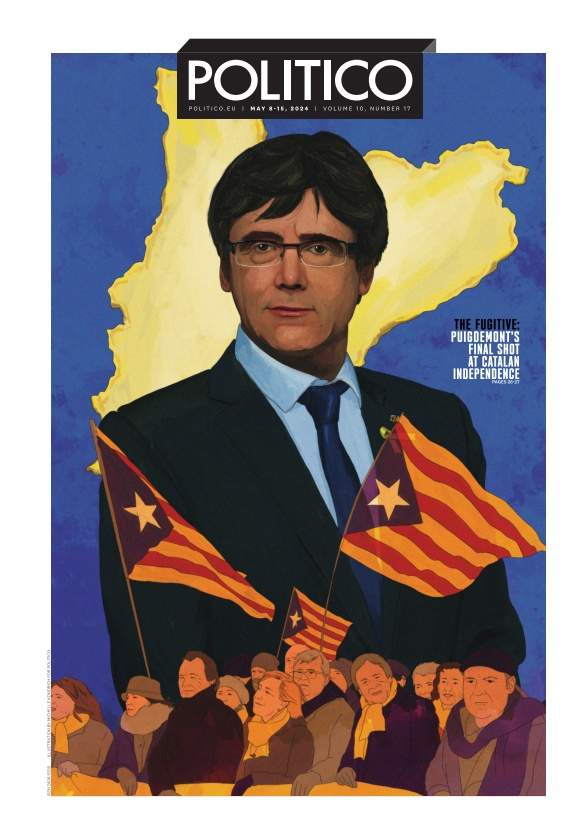 Puigdemont, en la portada de 'Politico': "El último intento para conseguir la independencia de Catalunya"
