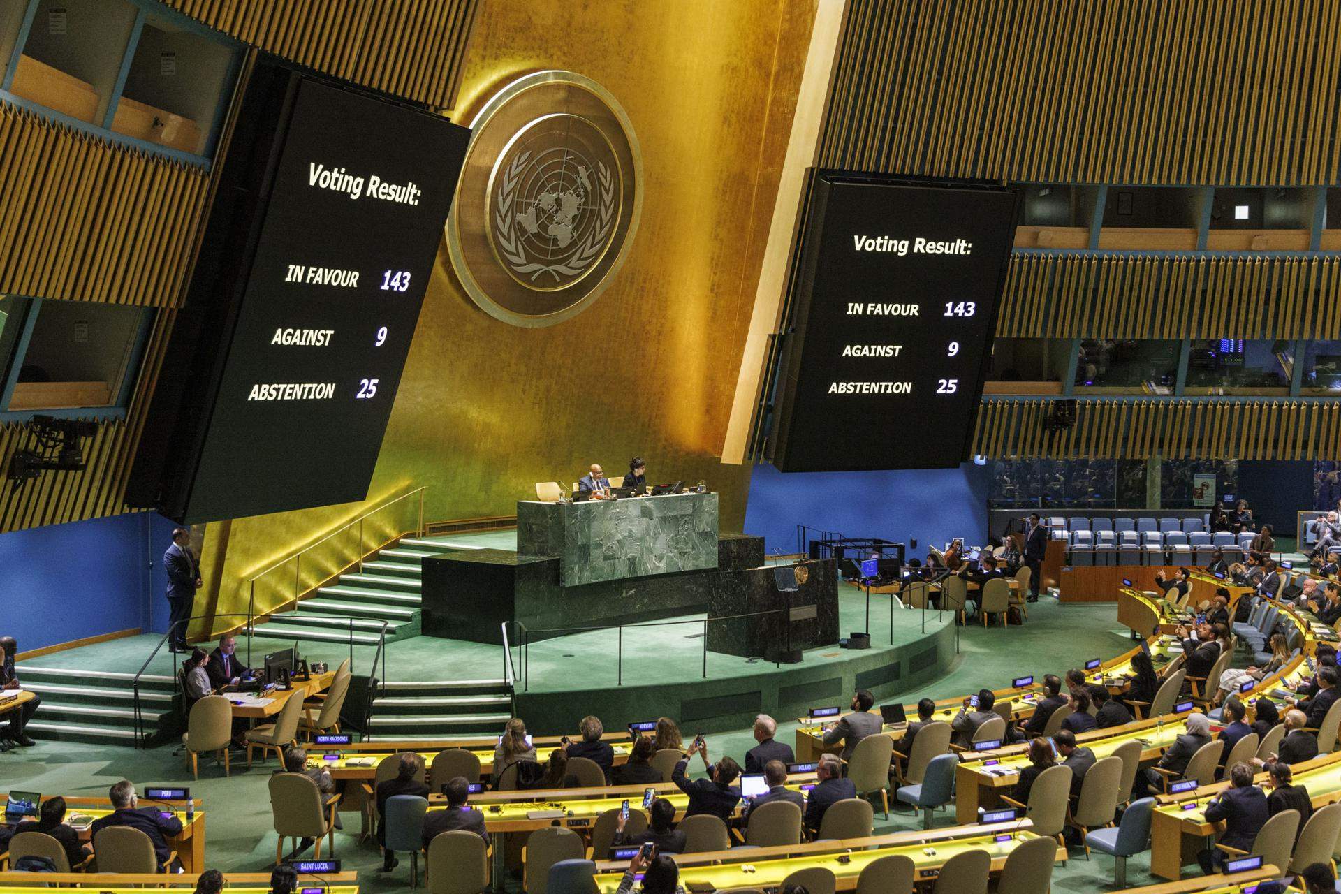 Majoria aclaparadora a l'ONU perquè Palestina en pugui ser membre de ple dret
