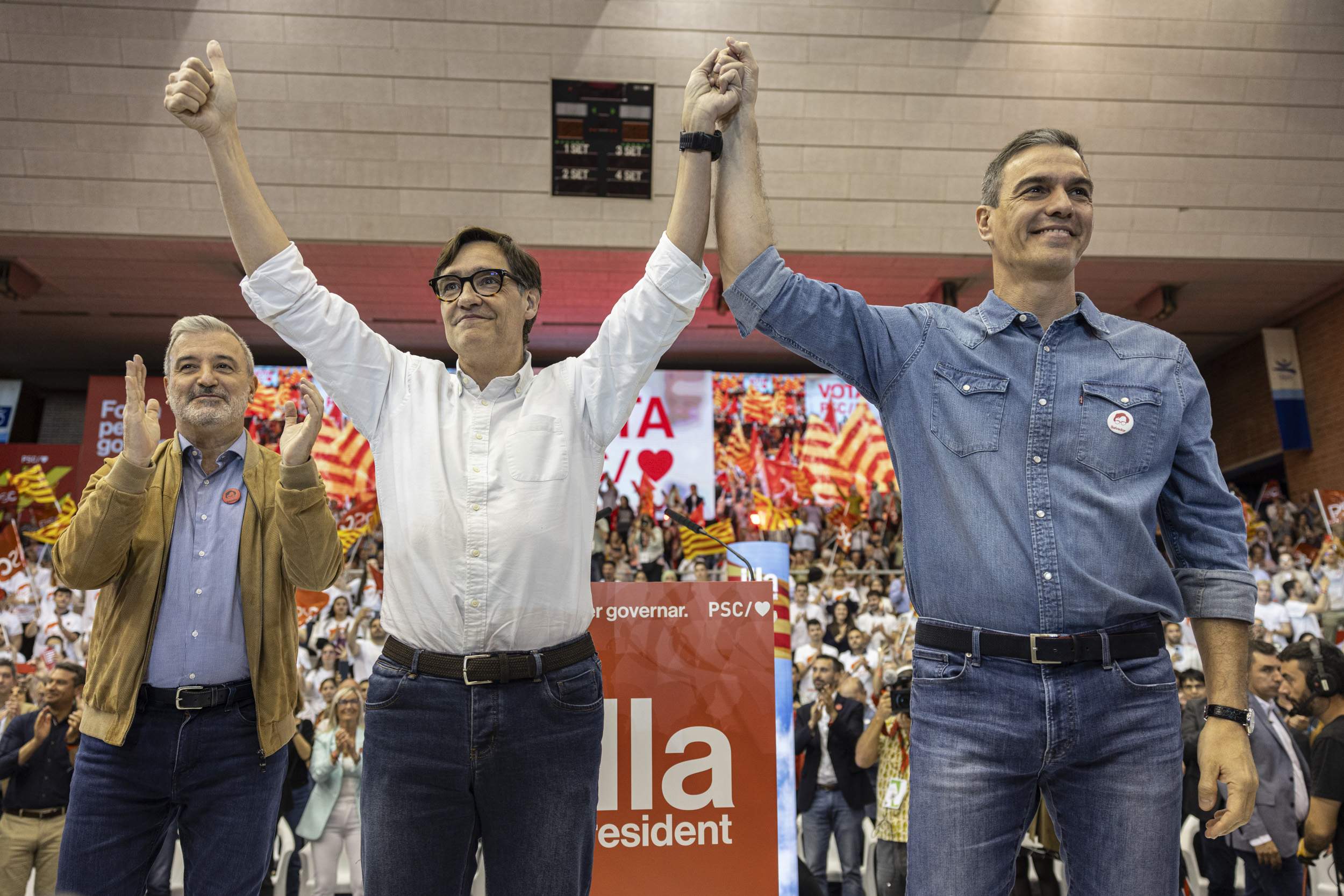 Salvador Illa, a gust amb Pedro Sánchez