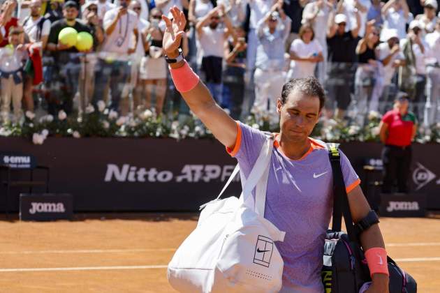 Rafa Nadal se despide del Masters 100 de Roma / Foto: EFE Rafa Nadal se despide del Masters 100 de Roma / Foto: EFE