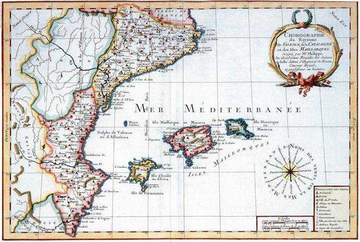 Paisos Catalans penínsulars. Primera representació cartogràfica. 1787