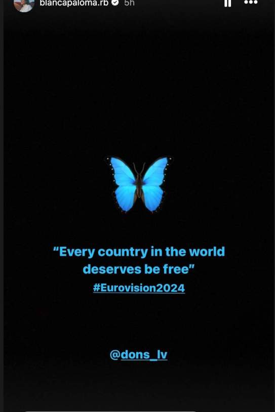 Blanco Apagador vía stories, apoyo|soporte a Palestina / Instagram Blanco Apagador vía stories, apoyo|soporte a Palestina / Instagram