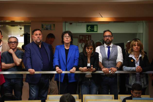 Oriol Junqueras, Diana Riba, marta Vilalta, Juli Fernández ERC foto miquel muñoz Oriol Junqueras, Diana Riba, marta Vilalta, Juli Fernández ERC foto miquel muñoz