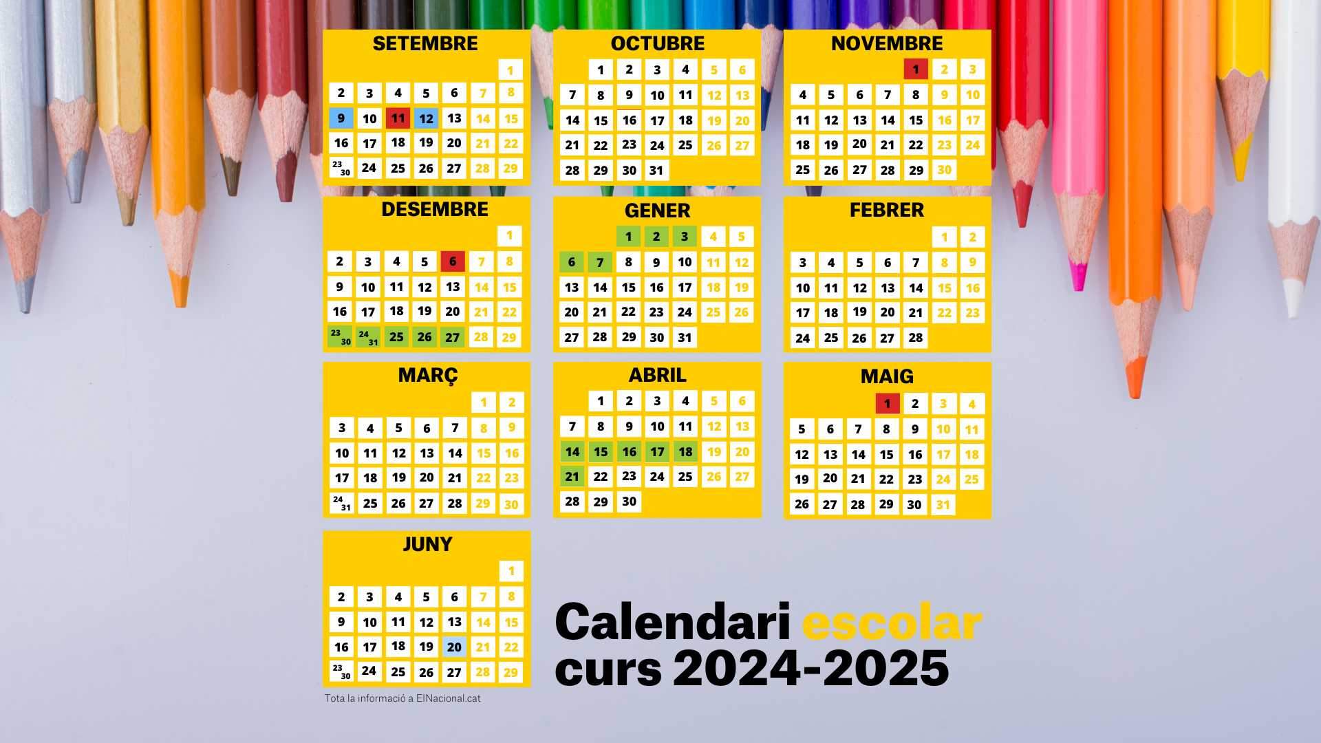 Calendari escolar 24-25 a Catalunya: quan comença el curs, festius i vacances