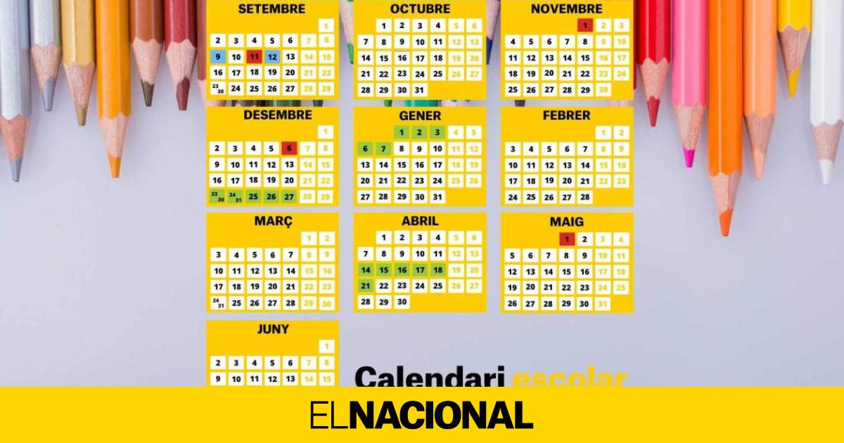 Calendario escolar 2425 en Catalunya cuándo empieza el curso