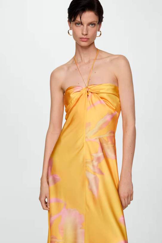 Vestido satinado estampado1 Vestido satinado estampado1