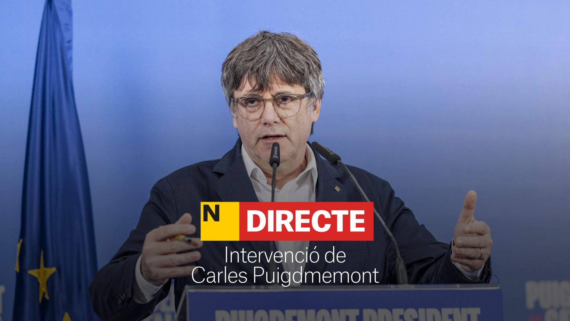 Intervenció de Carles Puigdemont, DIRECTE | Última hora de la reunió dels diputats de Junts
