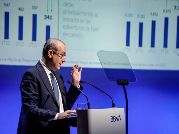 EuropaPress 4959997 consejero delegado bbva onur genc presentan resultados bbva 2022 auditorio EuropaPress 4959997 consejero delegado bbva onur genc presentan resultados bbva 2022 auditorio