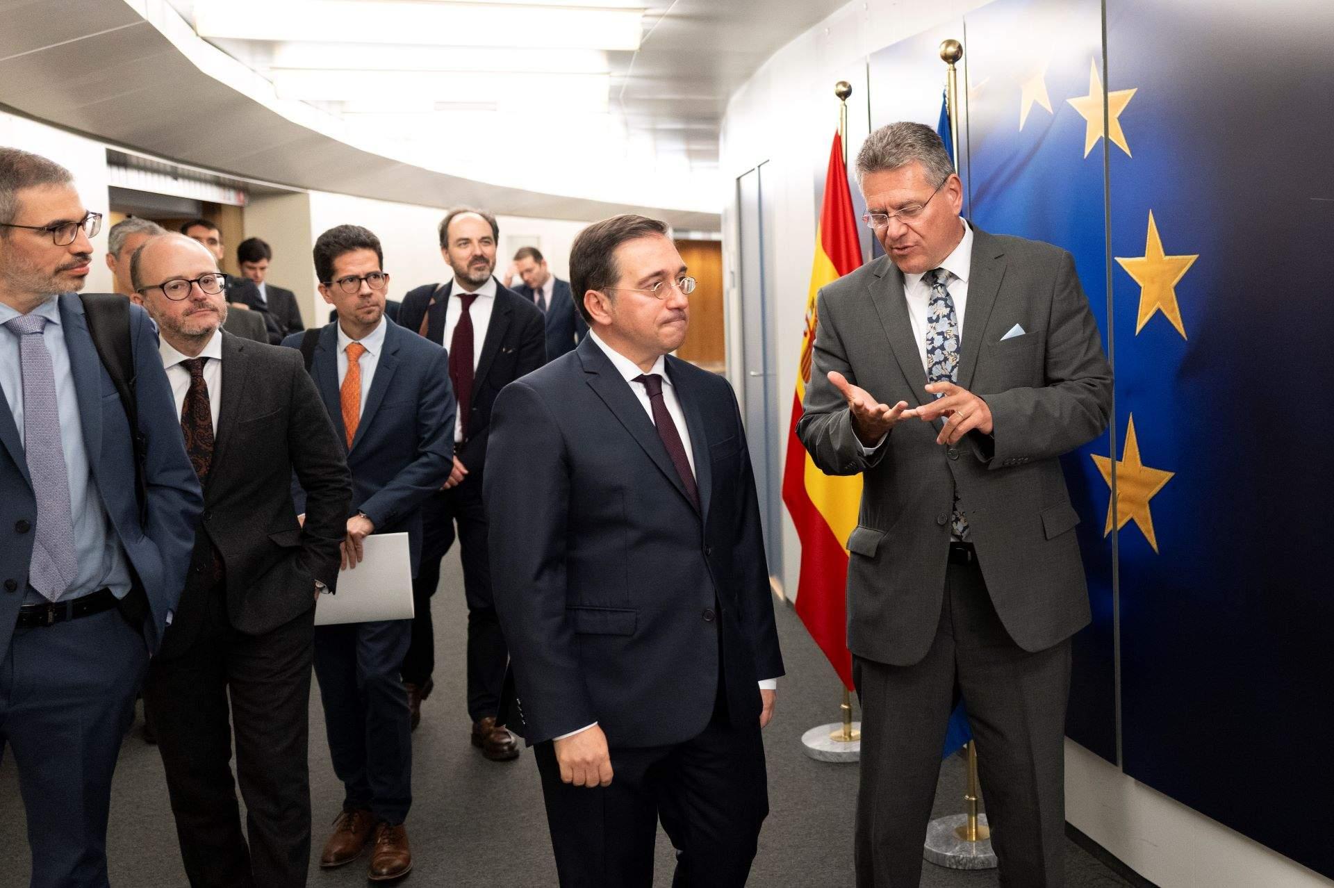 Maroš Šefcovic Jose Manuel Albares Gibraltar espanya rege unit ue / Comissio Europea