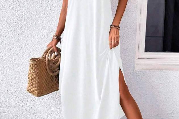 Vestit d'unicolor casual