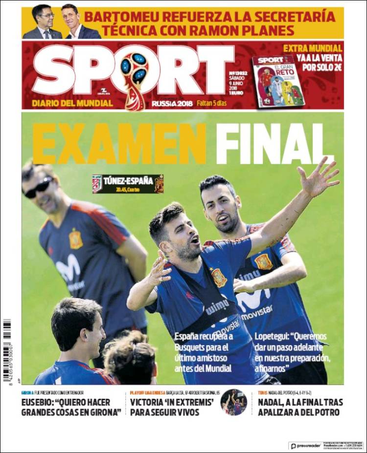 Sport Portada 09 06 2018
