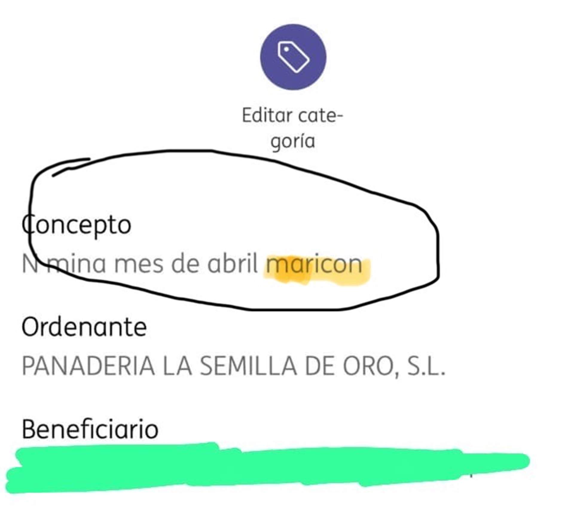 Esta es la excusa del propietario de la panadería que puso "nómina de abril maricón"