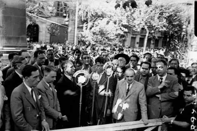 GRAN El president Companys en la primera Diada Nacional després de la restauració de l'autogovern. Setembre de 1936. Font RAC1