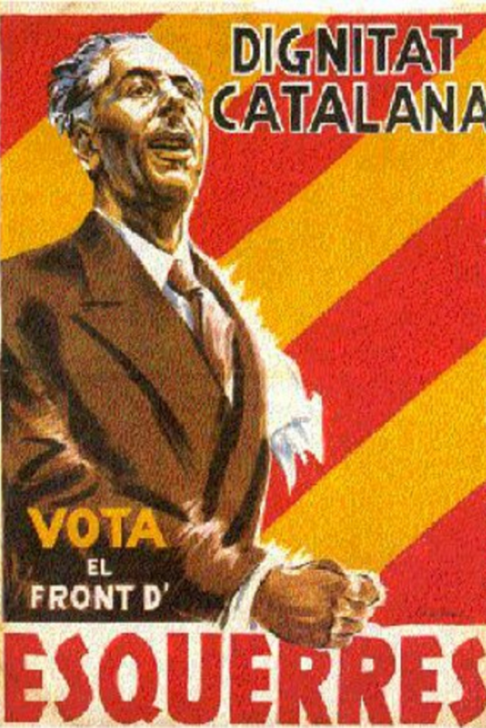 GRAN Cartel electoral del Frente de Izquierdas (presidente Companys). Fuente Archivo de El Nacional
