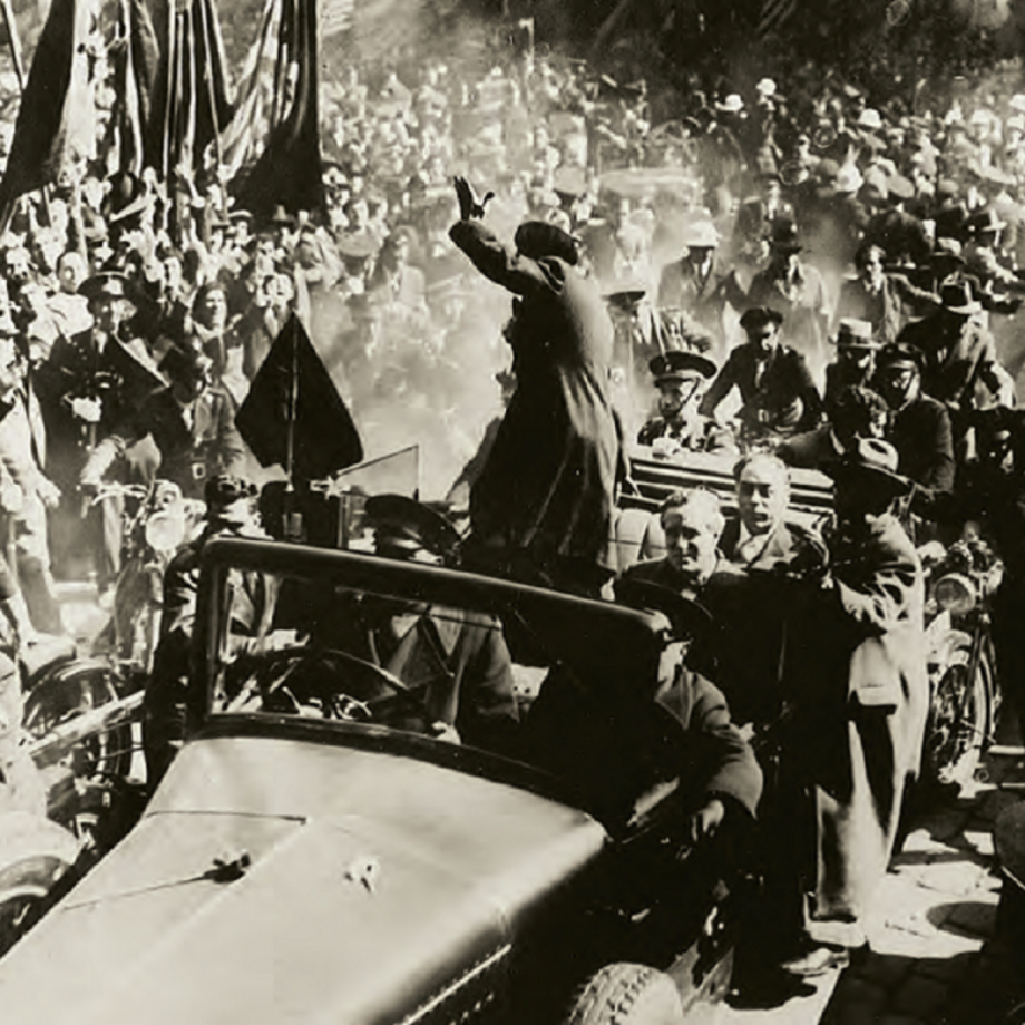 GRANDE El presidente Companys llega a Barcelona después de la amnistía. Febrero de 1936. Fuente Archivo de El Nacional