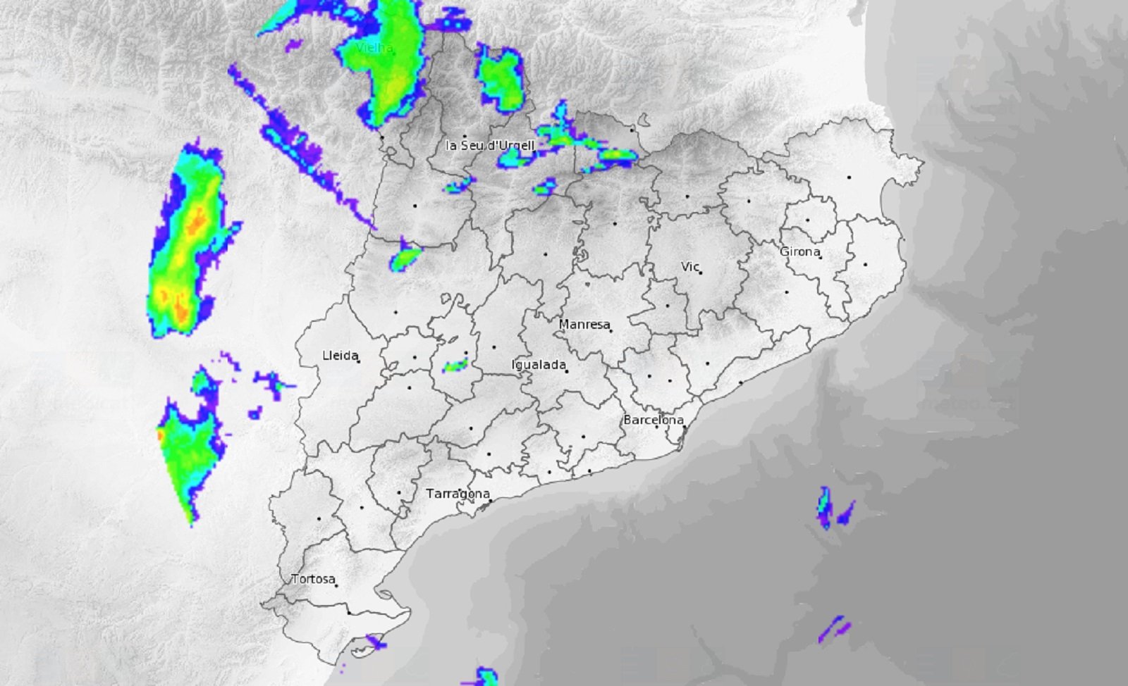 Ruixats febles al nord-oest del país