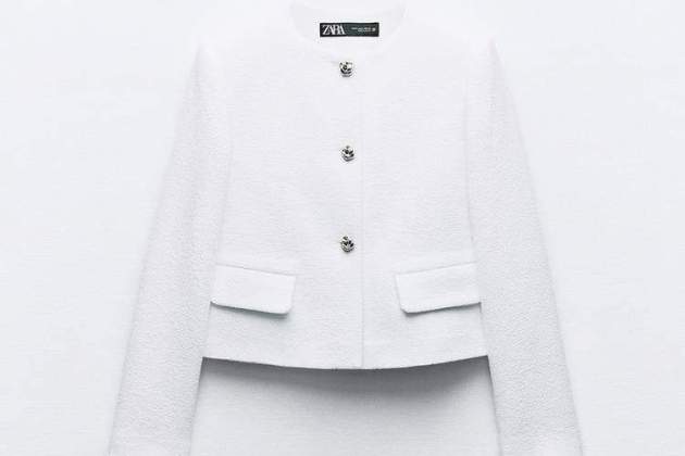 Blazer con cuello redondo Blazer con cuello redondo