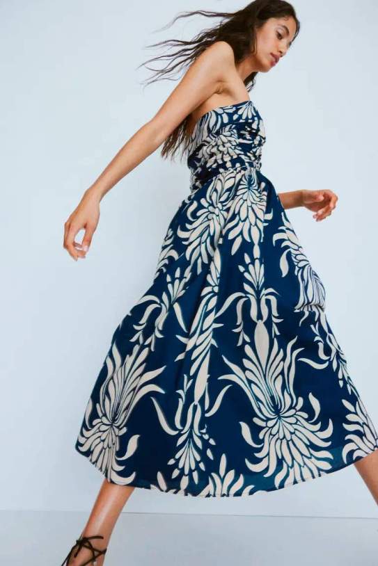 Vestit bandeau amb frunzits