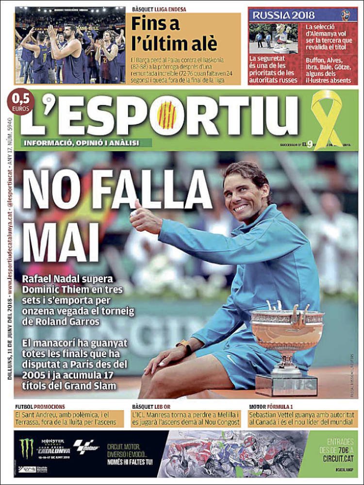 El Deportivo Portada 11 06 2018