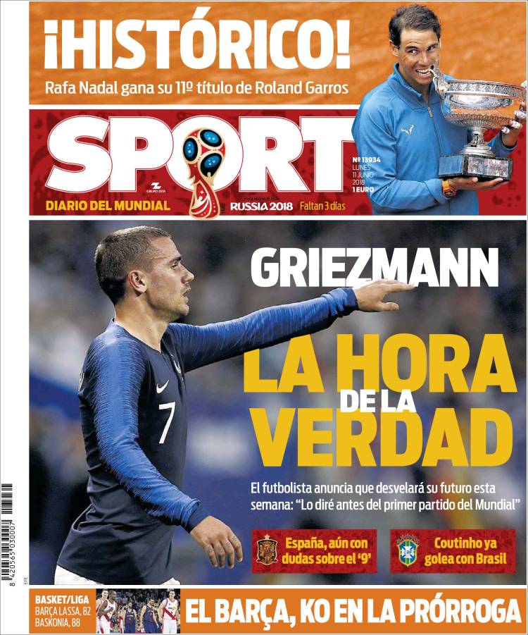 Sport Portada 11 06 2018