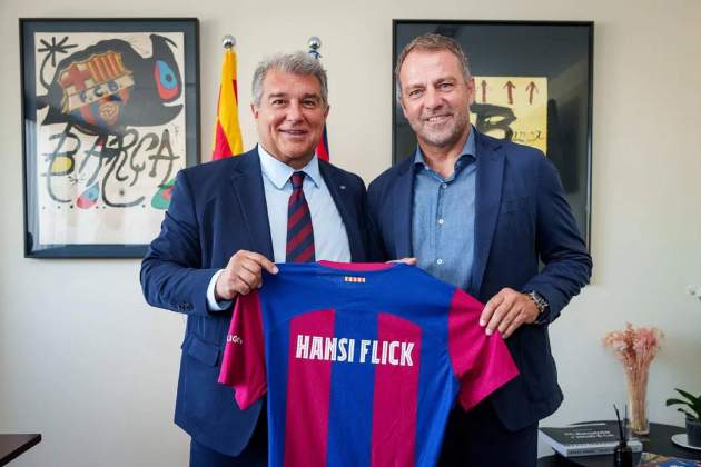Joan Laporta Hansi Flick / Foto: FC Barcelona Joan Laporta Hansi Flick / Foto: FC Barcelona