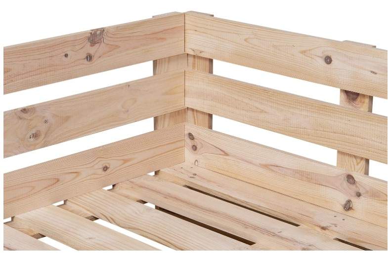 Sofá chaiselongue para exterior hecho con palets por 84,95 euros en Amazon