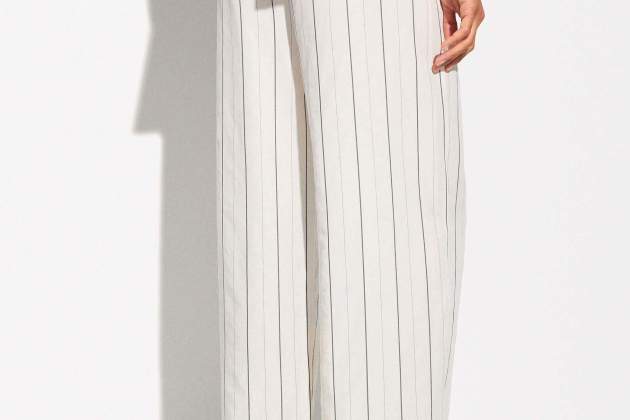 Pantalón fluido ajustable con lino1 Pantalón fluido ajustable con lino1