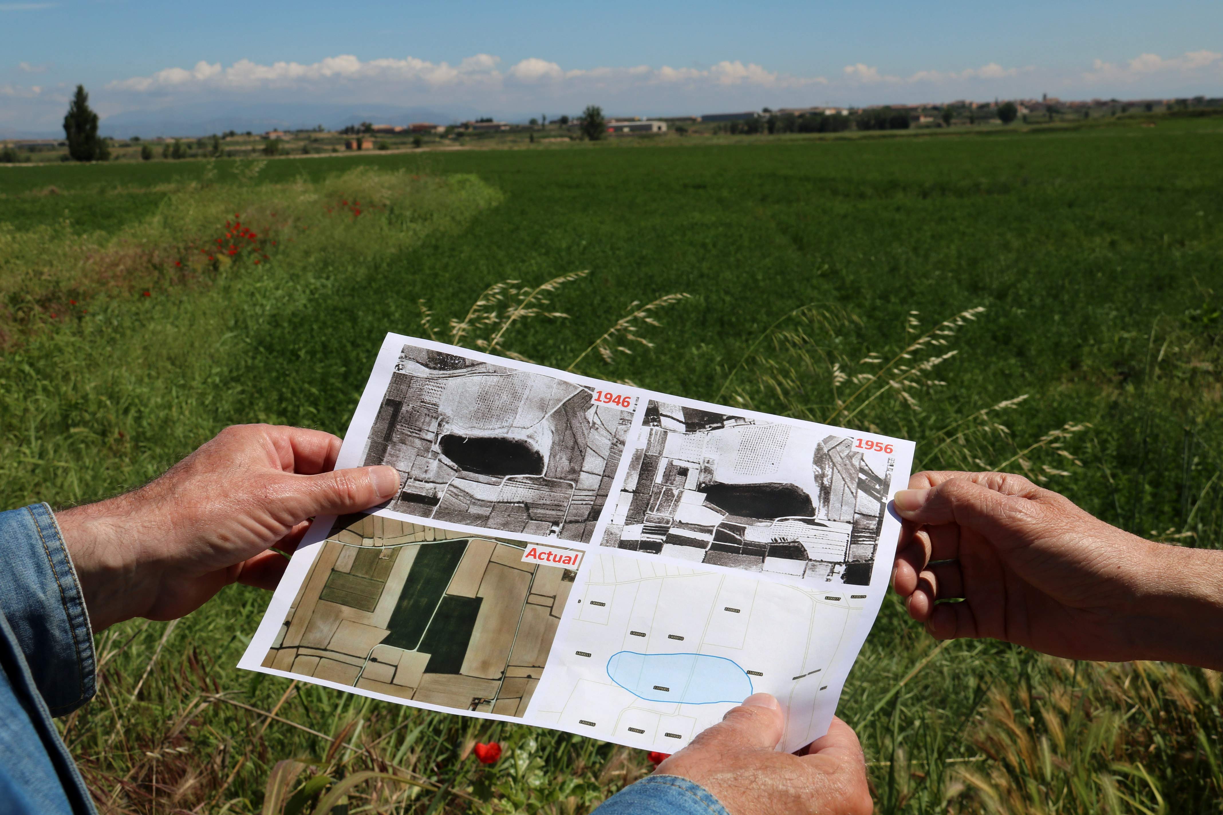Recogida de firmas para recuperar un lago del Pla d'Urgell que se desecó en 1981