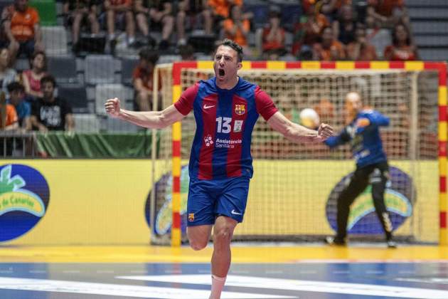 El Barça de handbol celebra un punto en la final de la Copa del Rey / Foto: EFE El Barça de handbol celebra un punto en la final de la Copa del Rey / Foto: EFE