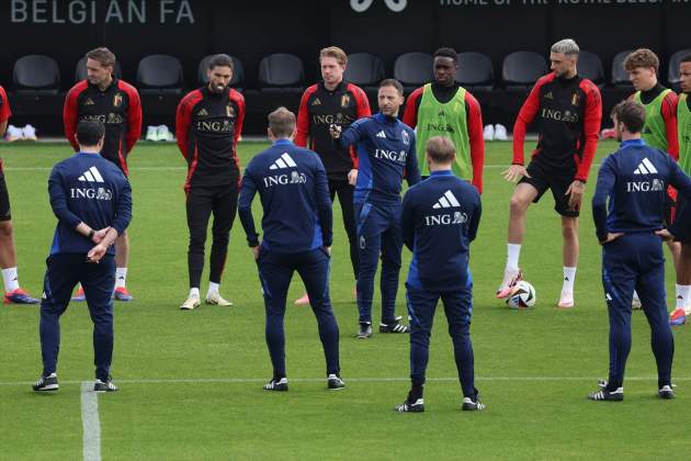 Los jugadores de la selección belga concentrados Europa Press
