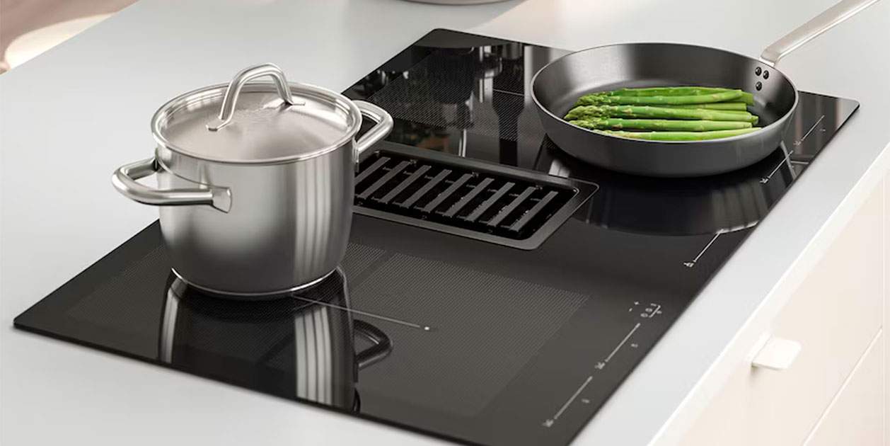 Esta placa de inducción A++ de Ikea con extractor integrado es el sueño de cualquier cocina de diseño