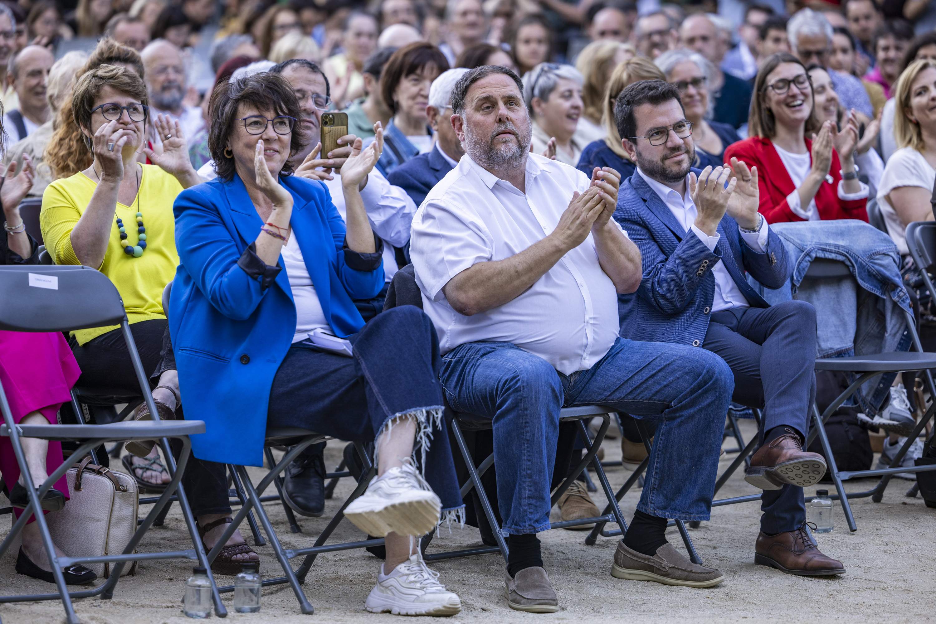 Acte final eleccions europees ERC diana riba junqueras aragonès / Foto: Carlos Baglietto Acte final eleccions europees ERC diana riba junqueras aragonès / Foto: Carlos Baglietto