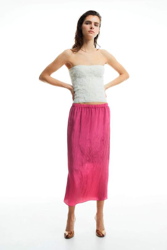Faldilla|Falda midi satinada1 Faldilla|Falda midi satinada1