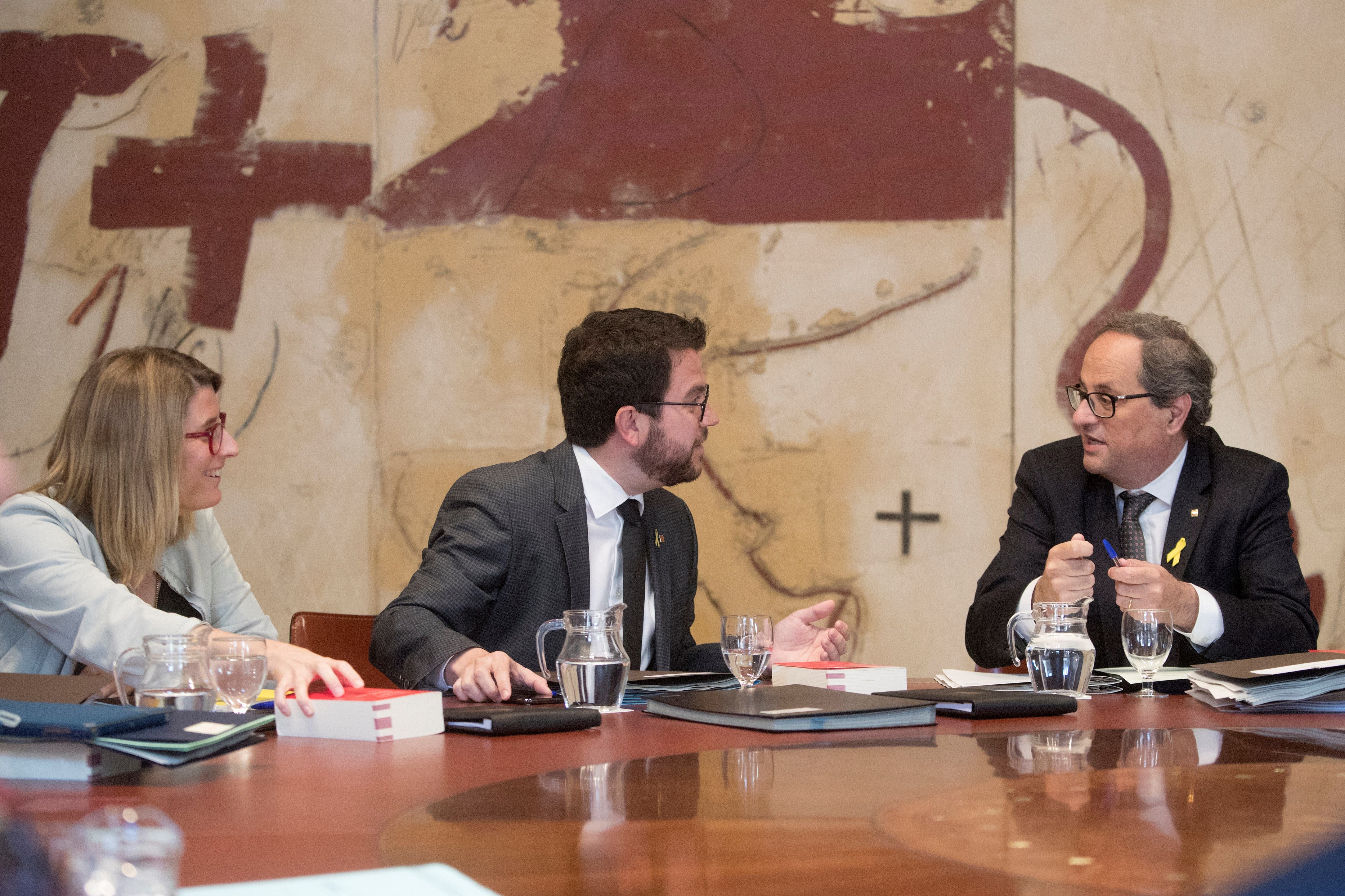 Torra y Aragonès dan por cerrada la crisis entre JxCat y ERC después de comer juntos