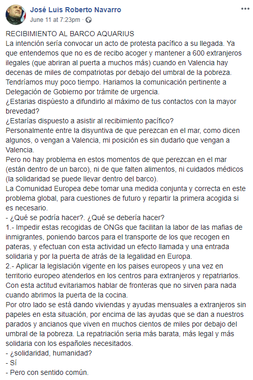 1  RECIBIMIENTO AL BARCO AQUARIUS La intención      José Luis Roberto Navarro