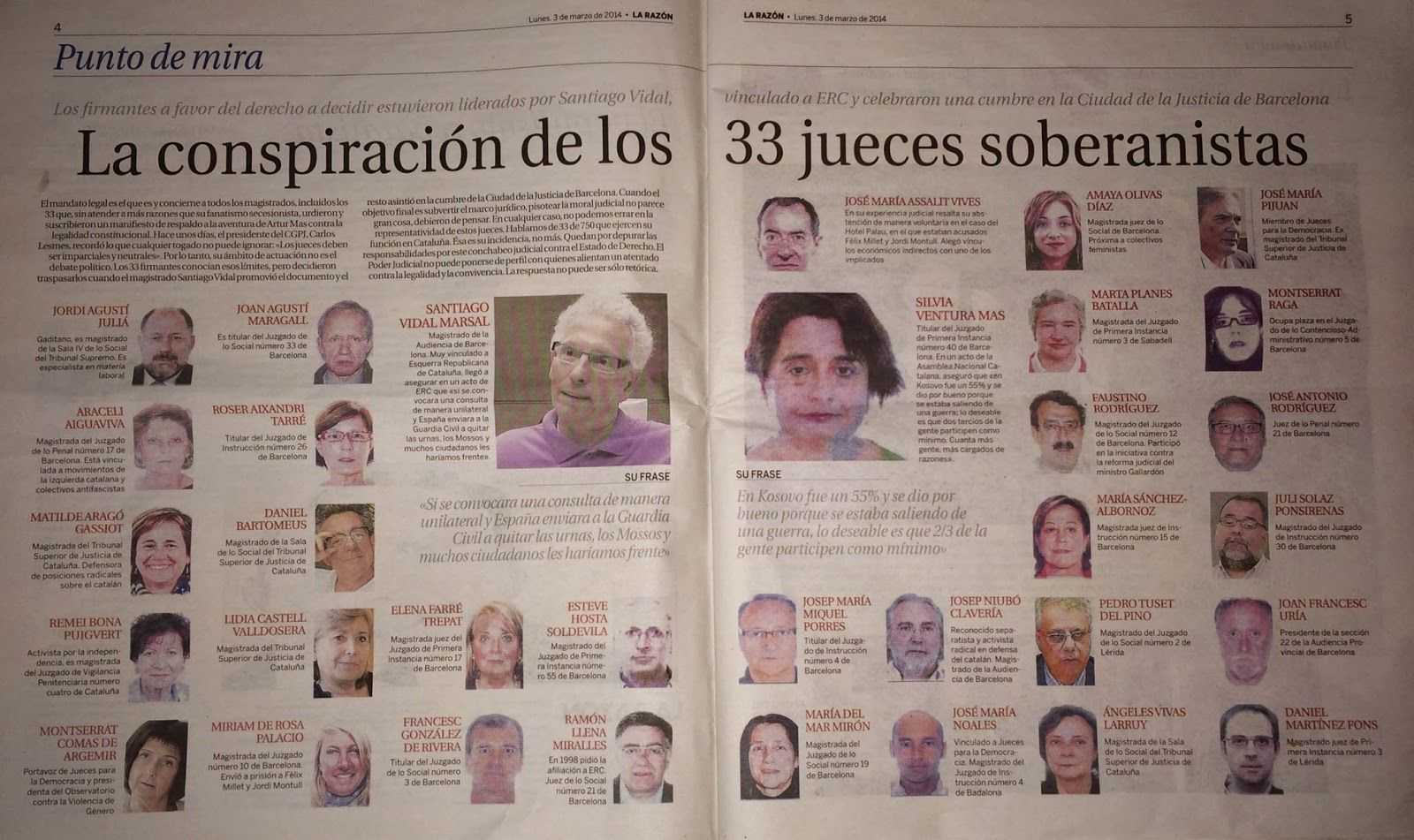 El juez que investiga el caso de Badalona es uno de los 33 magistrados a favor del derecho a decidir