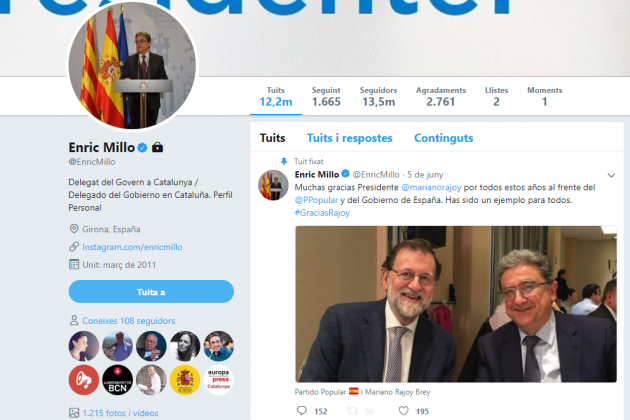 perfil twitter Millo perfil twitter Millo