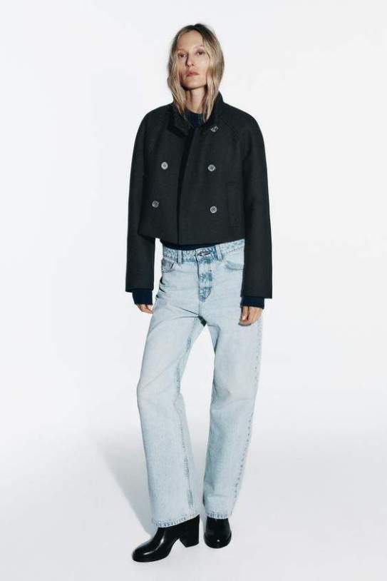 jaqueta cropped amb llana de Zara jaqueta cropped amb llana de Zara