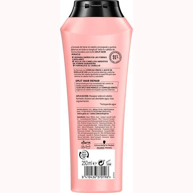 Champú sellador para pelo abierto y encrespado Gliss