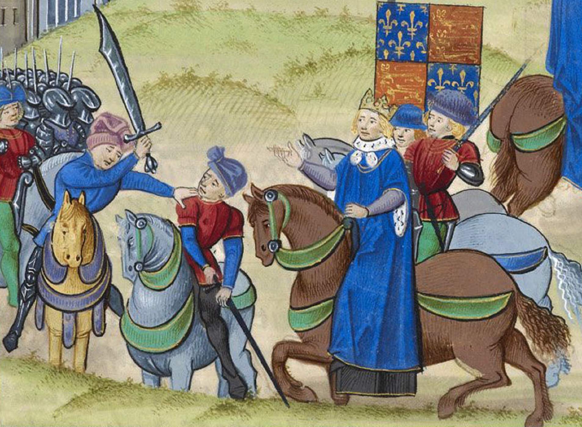 El alcalde de Londres asesina a Wat Tyler, líder de la revolución de los campesinos inglesa