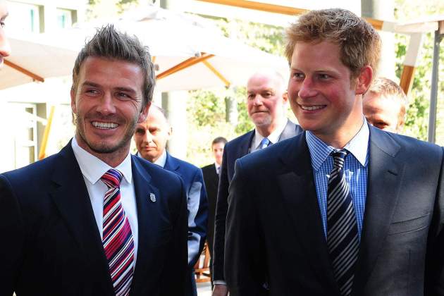 David Beckham y el príncipe Harry David Beckham y el príncipe Harry