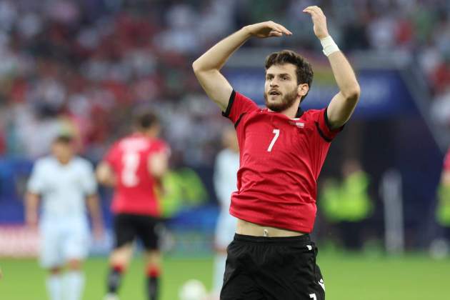 Khvicha Kvaratskhelia gol Geòrgia / Foto: EFE Khvicha Kvaratskhelia gol Geòrgia / Foto: EFE
