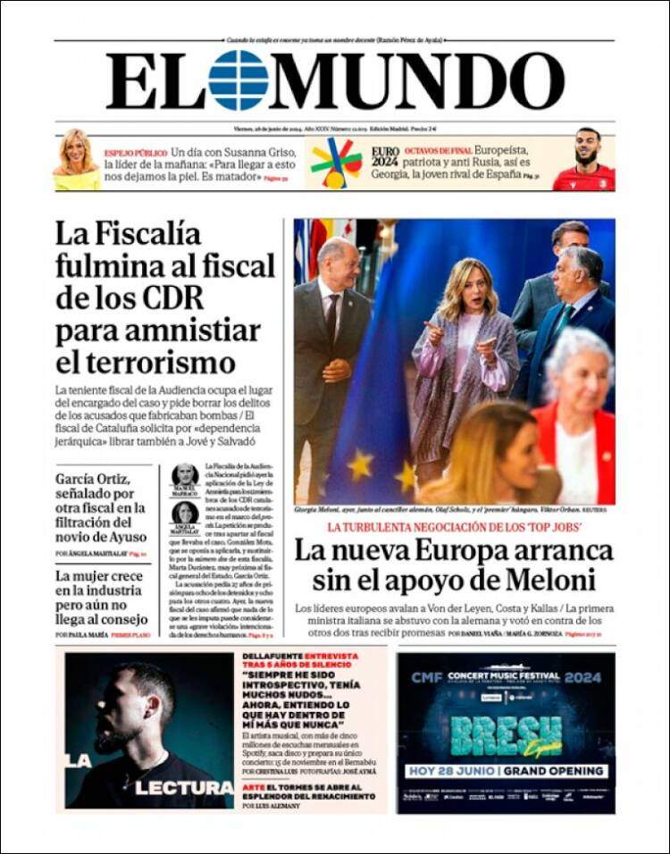 Portada 'El Mundo' Portada 'El Mundo'