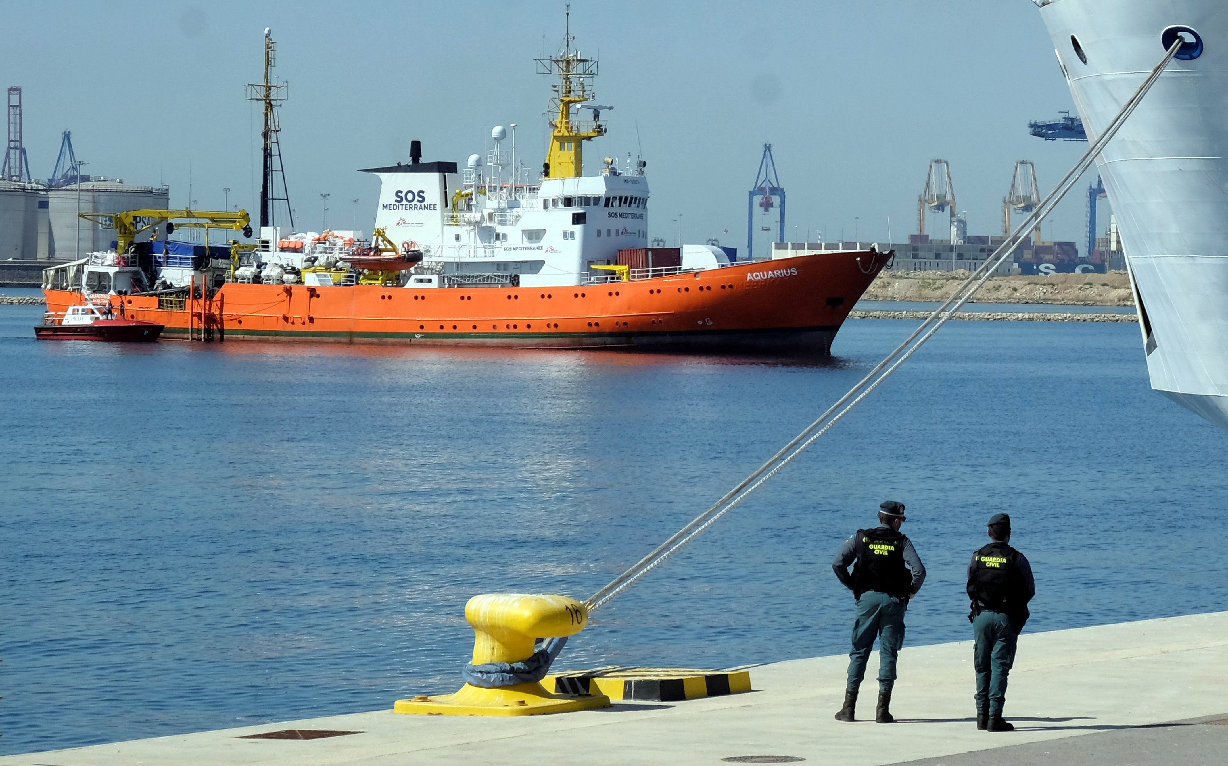 L''Aquarius' arriba a Malta amb els 141 migrants rescatats