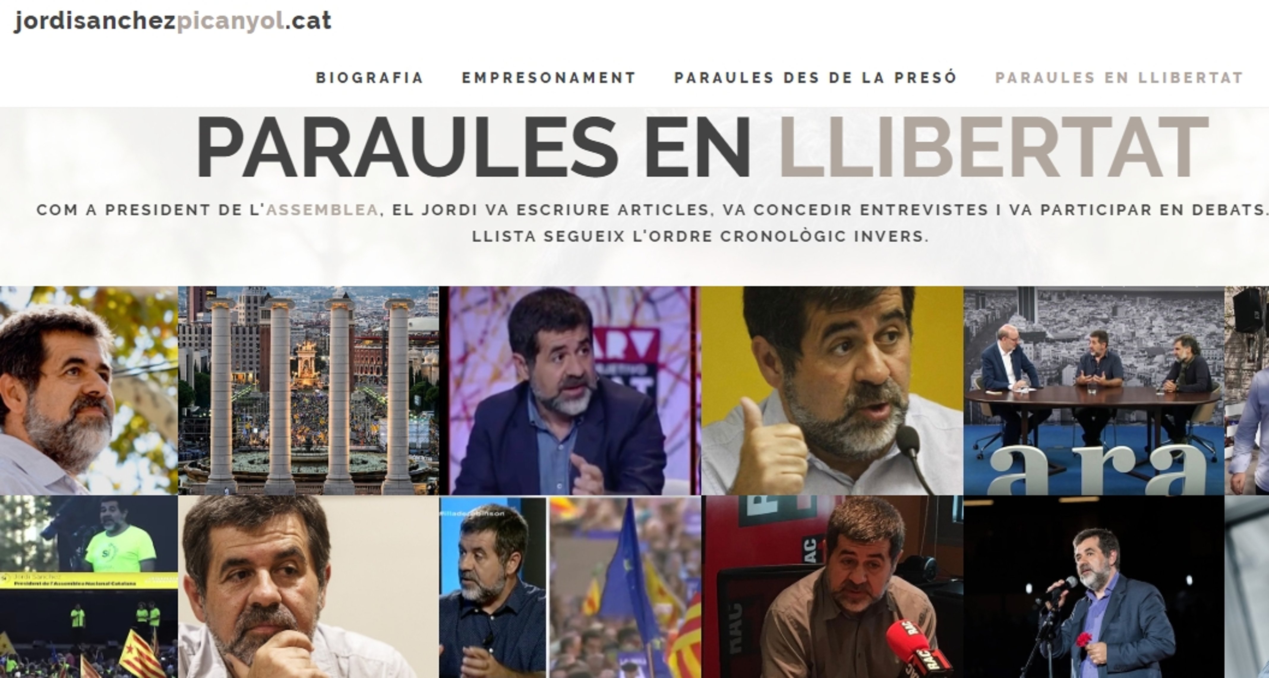 Jordi Sànchez abre una web cuando hace ocho meses que está encarcelado