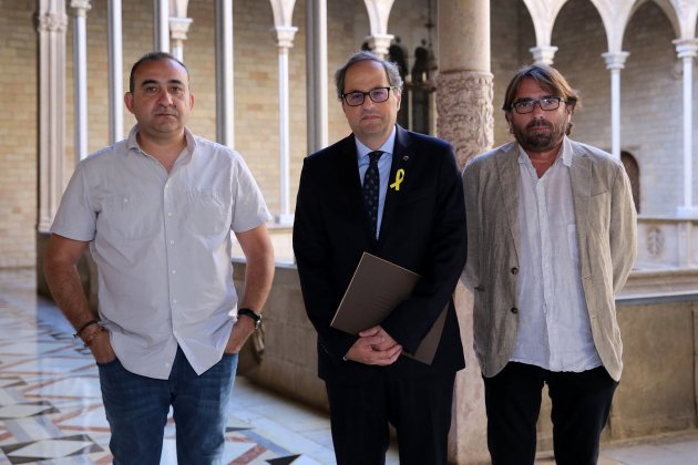 Torra amb Javier Pacheco i Camil Ros Torra amb Javier Pacheco i Camil Ros