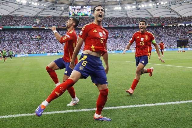 Mikel Merino celebración gol selección española España Eurocopa / Foto: EFE Mikel Merino celebración gol selección española España Eurocopa / Foto: EFE
