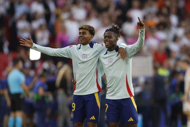 Lamine Yamal Nico Williams selección española España / Foto: EFE Lamine Yamal Nico Williams selección española España / Foto: EFE