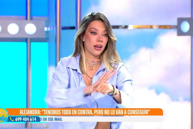 Alejandra Rubio plorant Asi es la vida/ Telecinco Alejandra Rubio plorant Asi es la vida/ Telecinco